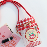 Cute Jelly Transparent Bag Messenger Bag Mobile Phone Small Bag - Thumbnail 1