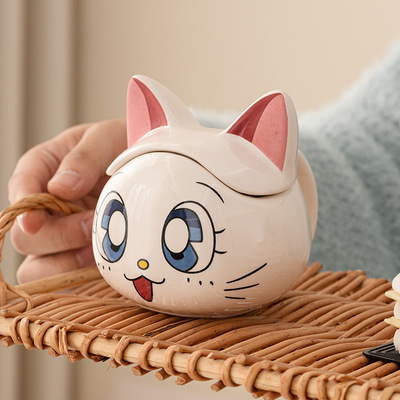 Sailor moon cat ceramic mug couple cup