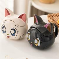 Sailor moon cat ceramic mug couple cup - Thumbnail 4
