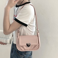 Heart Love Leather Girl Women Fashion Style Chic Cute Messenger Portable Bag Handbag - Thumbnail 4