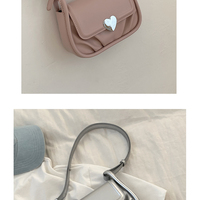 Heart Love Leather Girl Women Fashion Style Chic Cute Messenger Portable Bag Handbag - Thumbnail 7