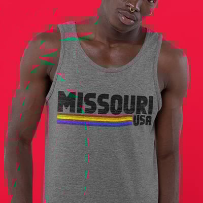 Missouri rainbow unisex tank top - Thumbnail 4