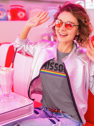 Missouri Rainbow Womens T-shirt