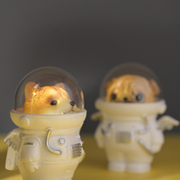 Space Puppy Astronaut Creative Shiba Inu Doll Ornament Desktop Decompression Night Light - Thumbnail 3