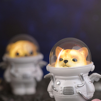Space Puppy Astronaut Creative Shiba Inu Doll Ornament Desktop Decompression Night Light - Thumbnail 5