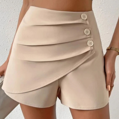 Elegant Button Loose Casual Shorts