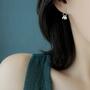 Fish Silver Dangle Drop Earrings-2