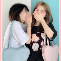 Cute Milk Tea Heart Love Messenger Shoulder Bag - Thumbnail 3