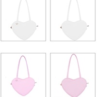 Cute Milk Tea Heart Love Messenger Shoulder Bag - Thumbnail 6