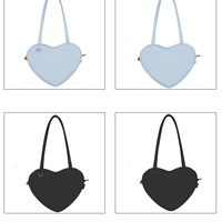 Cute Milk Tea Heart Love Messenger Shoulder Bag - Thumbnail 8