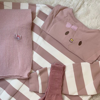 Japanese Anime Collar Stripe Long Sleeve Shirt - Thumbnail 6