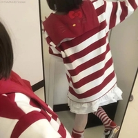 Japanese Anime Collar Stripe Long Sleeve Shirt - Thumbnail 8