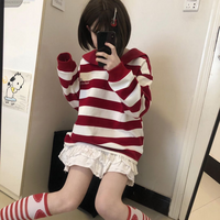 Japanese Anime Collar Stripe Long Sleeve Shirt - Thumbnail 9
