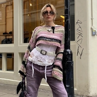 Black & Pink Stripe Knit Smock  - Thumbnail 2