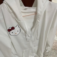 White Kitty Cat Anime Japanese Hoodie  - Thumbnail 3