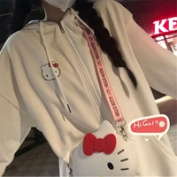 White Kitty Cat Anime Japanese Hoodie  - Thumbnail 5