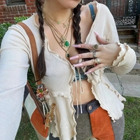 Frill Tie Up Long Sleeve Cardigan  - Thumbnail 4