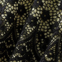 Black Mesh Bow Patchwork Tank Top - Thumbnail 5