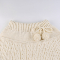 White Knit Twist Mini Skirt - Thumbnail 7