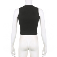 Guitar Print Ribbed Tank Top - Thumbnail 5