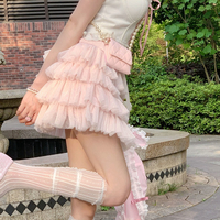 Sweet Bow Ruffle Layer Bandage A-Line Skirt - Thumbnail 2