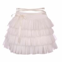 Sweet Bow Ruffle Layer Bandage A-Line Skirt - Thumbnail 6