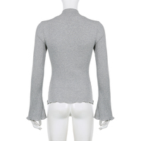 2PCS Milkmaid Patchwork Long Sleeve T-shirt  - Thumbnail 6