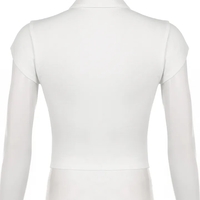 White Pocket Button Down Collar Short Sleeve Shirt  - Thumbnail 7