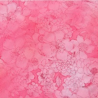 Pink Floral Mesh Sheer V-Neck Crop Top - Thumbnail 6