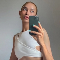 Asymmetrical Ribbed Tank Top - Thumbnail 2