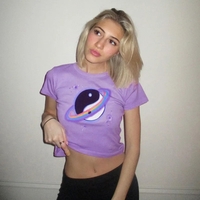 Purple Ying Yang Short Sleeve Shirt  - Thumbnail 3