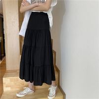 White Ruffle High Waist Maxi Skirt  - Thumbnail 7