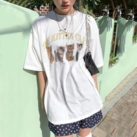 Kitten Print Short Sleeve T-shirt  - Thumbnail 3