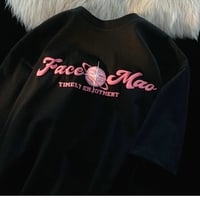 Pink Planet Print Short Sleeve T-shirt  - Thumbnail 1