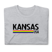 Kansas Rainbow Unisex T-shirt  - Thumbnail 3
