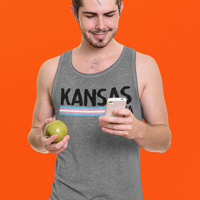 Kansas usa transgender unisex tank top