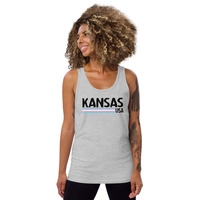 Kansas USA Transgender Unisex Tank Top - Thumbnail 1