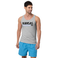 Kansas USA Transgender Unisex Tank Top - Thumbnail 3