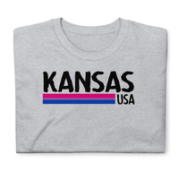 Kansas USA Bi-sexual Unisex T-Shirt - Thumbnail 2