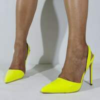 Pointed Toe Shallow Summer Dress Pumps Buckle Embellished Women Shoes - Thumbnail 4