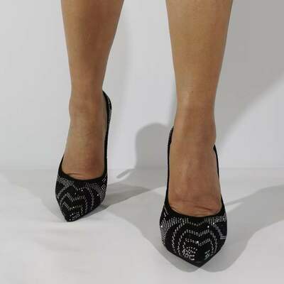 Women wedding shoes high heels pumps black  sexy pumps 