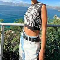 Eye Print Sweater Vest  - Thumbnail 7