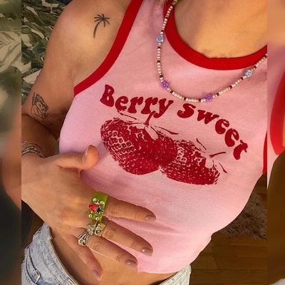 Strawberry print tank top - Thumbnail 2