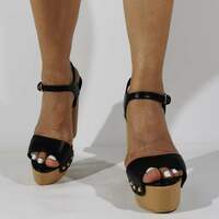 Rhinestone Sandals for Women Flat Fashion Yellow Gladiators Heels Black Leather Heel Boot Top Trending Chunky Wedge Heel Sandals Tan Wedge - Thumbnail 4