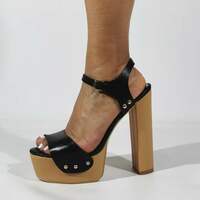 Rhinestone Sandals for Women Flat Fashion Yellow Gladiators Heels Black Leather Heel Boot Top Trending Chunky Wedge Heel Sandals Tan Wedge - Thumbnail 3