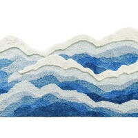 Walking in the Waves Blue Ocean Water Nature Soft Mat Moss Rugs Carpets Decor - Thumbnail 6