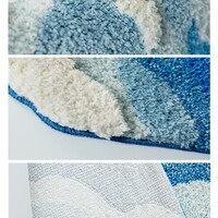 Walking in the Waves Blue Ocean Water Nature Soft Mat Moss Rugs Carpets Decor - Thumbnail 8