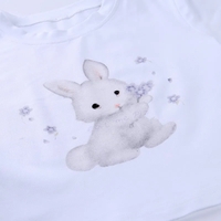 Rabbit Print Short Sleeve Crop Top  - Thumbnail 8