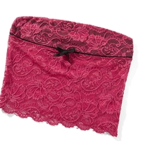 Hot Pink Lace Mesh Tube Top - Thumbnail 3