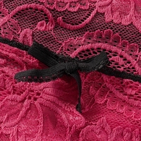 Hot Pink Lace Mesh Tube Top - Thumbnail 4